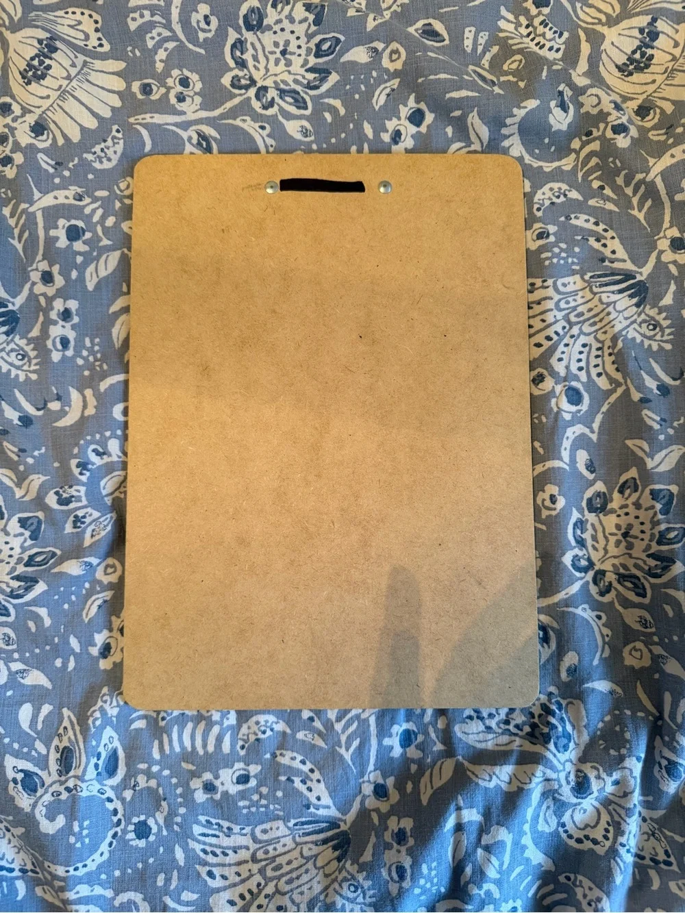 Natural Brown Clipboard with Metal Clip